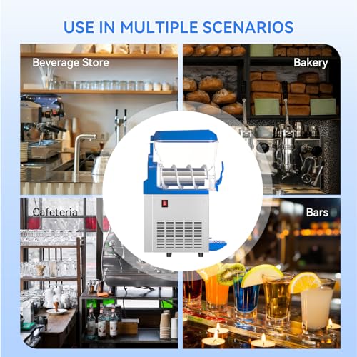 Commercial Slushy Machine 30L 304 Stainless Steel for Bars Cafes Restaurants Y67116
