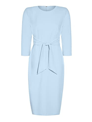 Adrianna Papell Women's Bow Sheath Dress with Three Quarter Sleeves Z356229