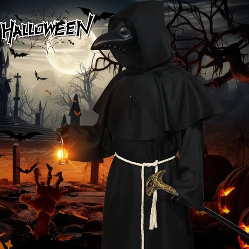 Kicpot Plague Doctor Halloween Costume Beak Mask R5490