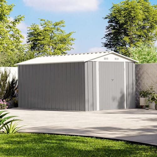 Patiowell 5x3 FT Outdoor Storage Shed with Sloping Roof and Lockable Door, Brown L4971