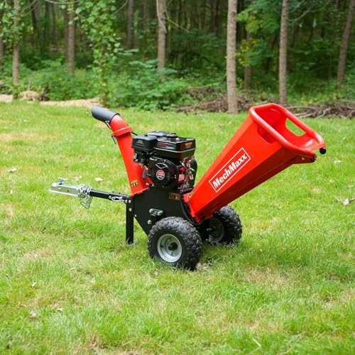 212CC 7HP Gas Wood Chipper Leaf Shredder Mulcher with Towbar Z8059