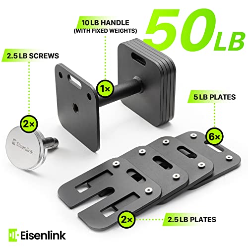 Adjustable Dumbbell Set 10-80lb Quick-Lock for Home Gym J7940