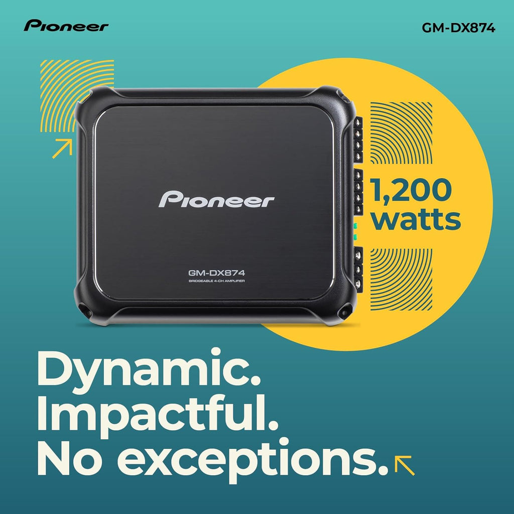 Pioneer GM-DX874 4-Channel Class D 1200W Amplifier E20903