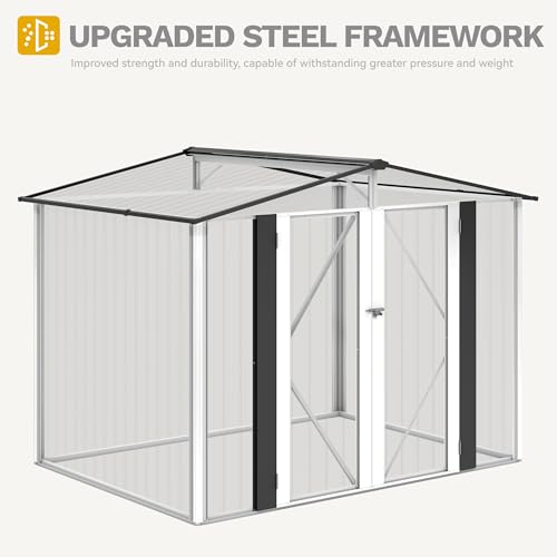 DWVO 6x4ft Metal Storage Shed for Outdoors, Dark Gray T6985