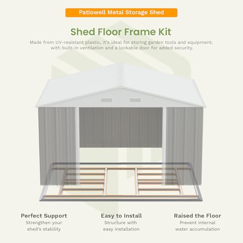 Patiowell 5x3 FT Outdoor Storage Shed with Sloping Roof and Lockable Door, Brown L4971