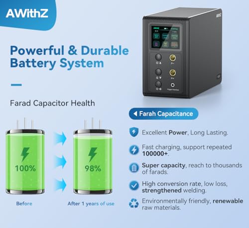14.6 KW Capacitor Battery Spot Welder 2-in-1 Automatic & Foot Pedal for 18650/LiFePO4 Battery Pack Building G399304