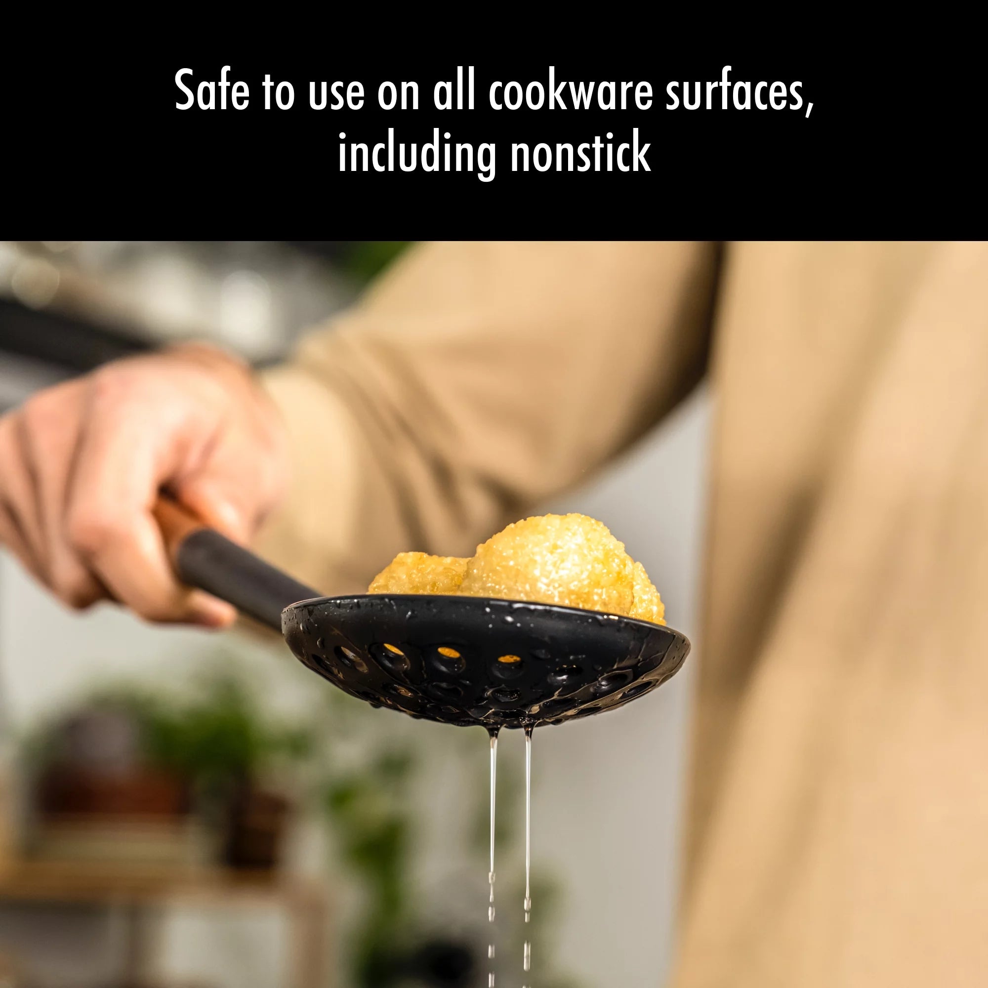 Staub Silicone with Wood Handle Skimming Ladle W8018