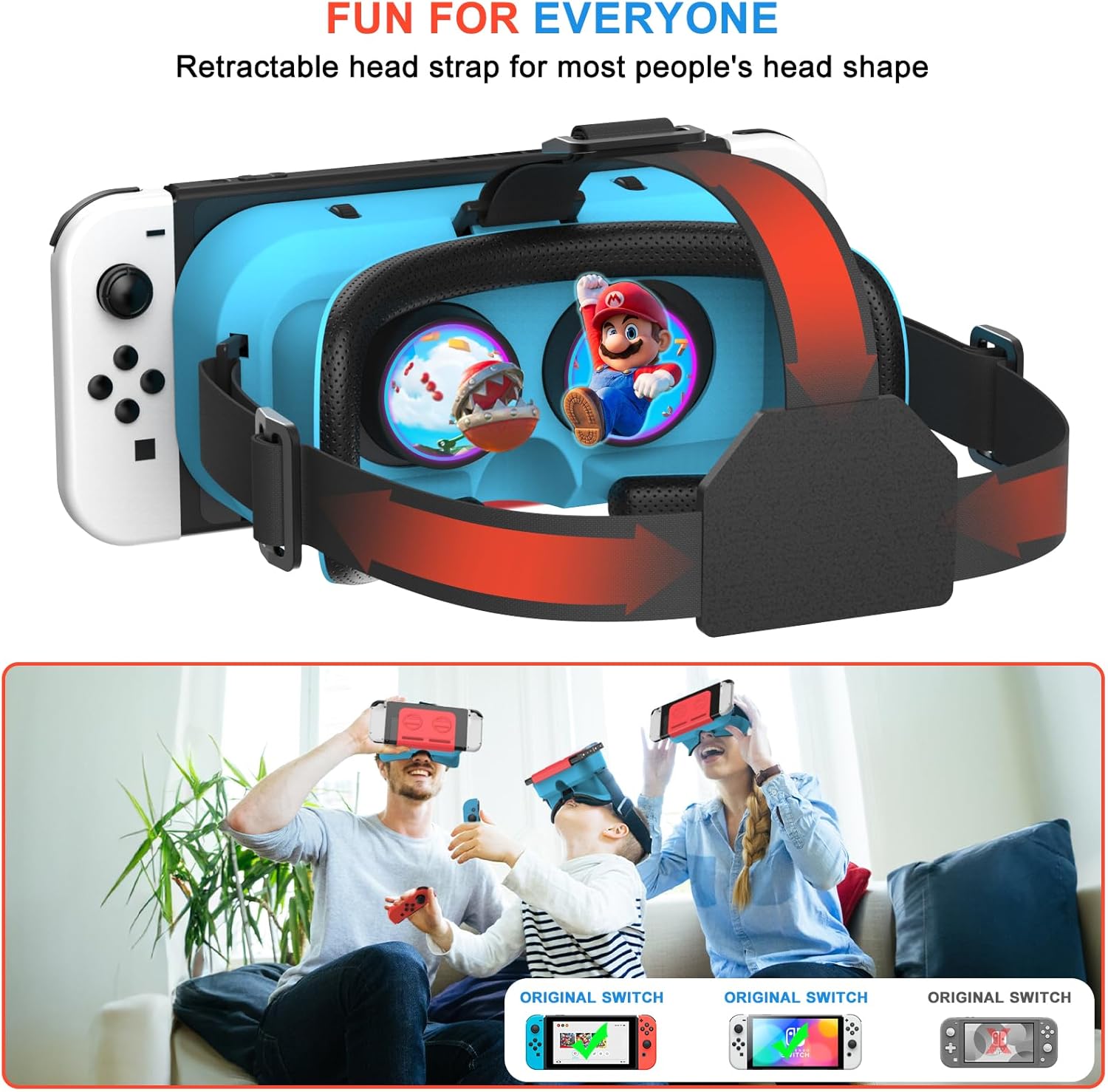 VR Headset for Nintendo Switch & Switch OLED with Adjustable Pupil Distance N13607