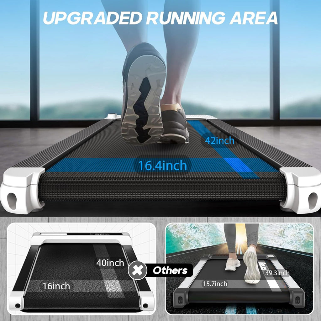 Under Desk Walking Pad Treadmill with Incline for Home Office E393