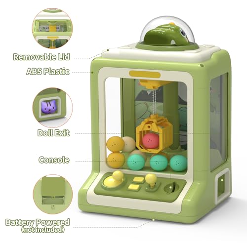 Dinosaur Claw Machine for Kids Ages 3+, Mini Arcade Game Toy with Music G9671