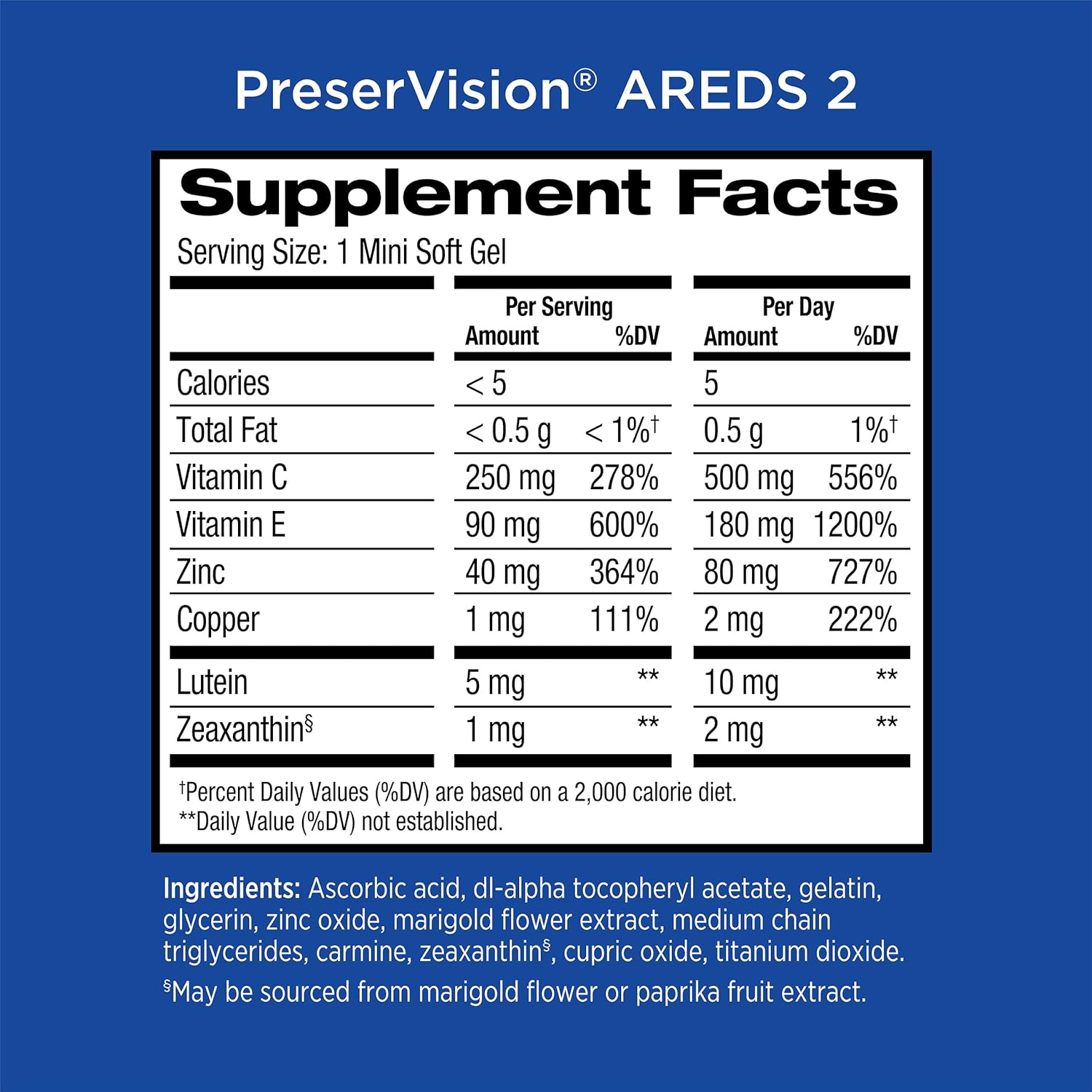 PreserVision AREDS 2 Eye Vitamin & Mineral Supplement, 210 Softgels D99950