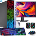BTO Desktop Computer RGB PC, Intel Core i5, 16GB DDR4 Ram, New 256GB SSD + 1TB HDD, HDMI, RGB Keyboard and Mouse, Built-in WiFi, 22 Inch Monitor, Type C Port, Windows 10 Pro (Renewed)
