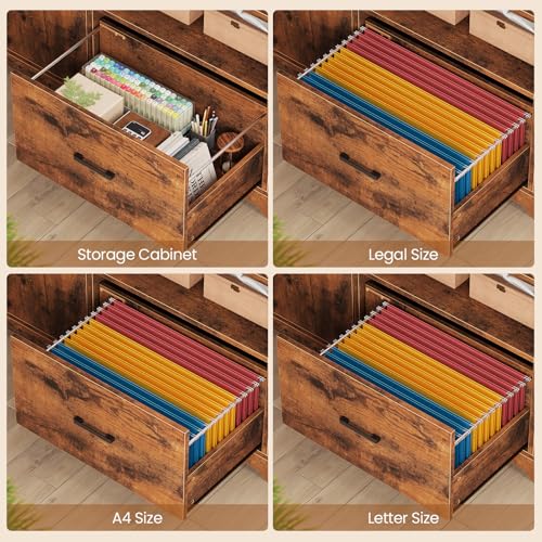 SEDETA L Shaped Standing Desk with Drawers & Hutch, White X476869