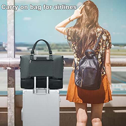 BTOOP Travel Weekender Bag for Women with Shoe Compartment D302088