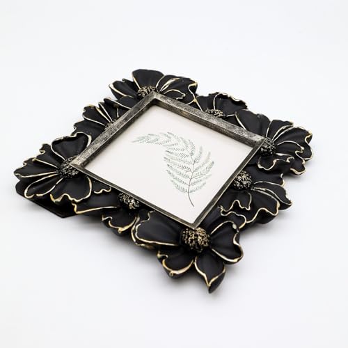 Vintage Picture Frame 8x10 Antique Black Ornate for Tabletop and Wall U180