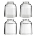 Aspen Creative 23174-60-4, Transitional Clear Seeded Ceiling Fan Replacement Glass Shade, 2-1/8" Fitter, Size: 4-3/4" D x 4-3/4" H, 4Pcs/Pack