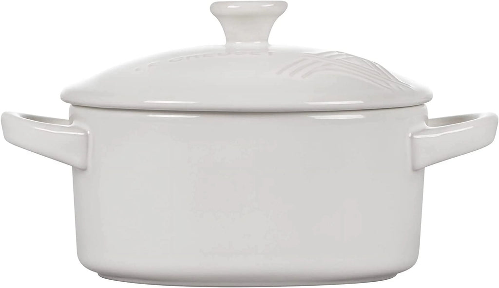Le Creuset Stoneware 8 oz Eiffel Tower Mini Round Cocotte White S818