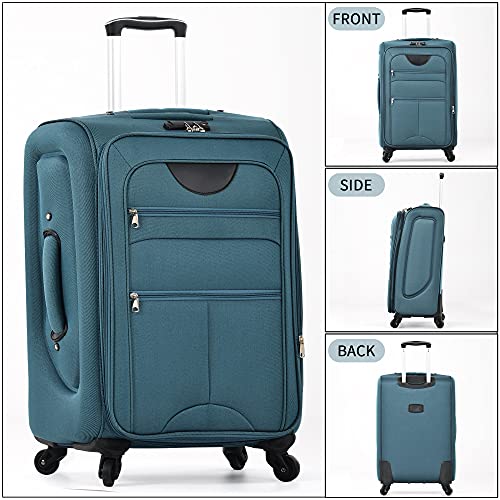 Merax Softside Luggage Set 3 Piece Expandable with Spinner Wheels TSA Lock O146