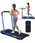 FYC Under Desk Treadmill - Walking Pad 2 in 1 Folding Treadmill Desk Workstation for Home 300LBS Weight Capacity 3.5HP, Free Installation Foldable Compact Electric Running Machine for Office