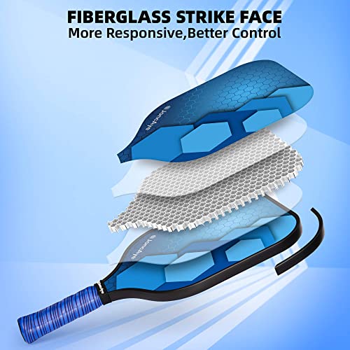 JoncAye Pickleball Paddles Set of 4 or 2 with Balls and Bag, USAPA Approved Fiberglass/Graphite Racquets Z90723