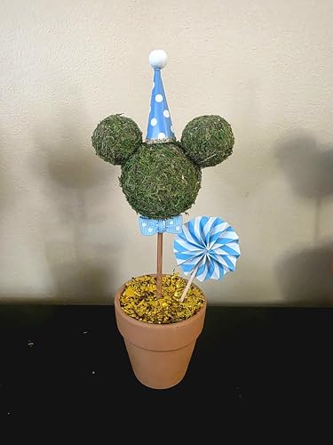 Minnie & Mickey Seasonal Topiary Set, 6 inch, Fall Decor N920