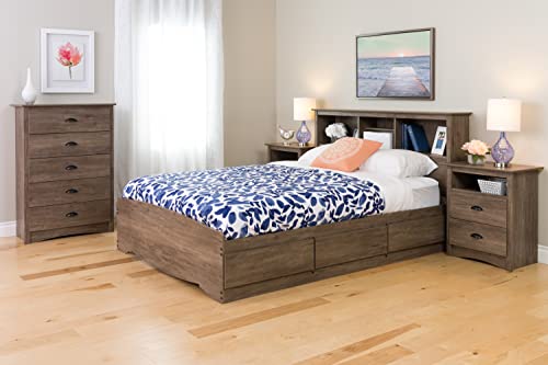 Prepac King Bookcase Headboard, Black A905