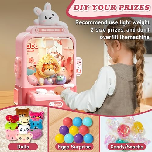 Mini Claw Machine for Kids with Music, 10 Plush Toys & Twisters P375503