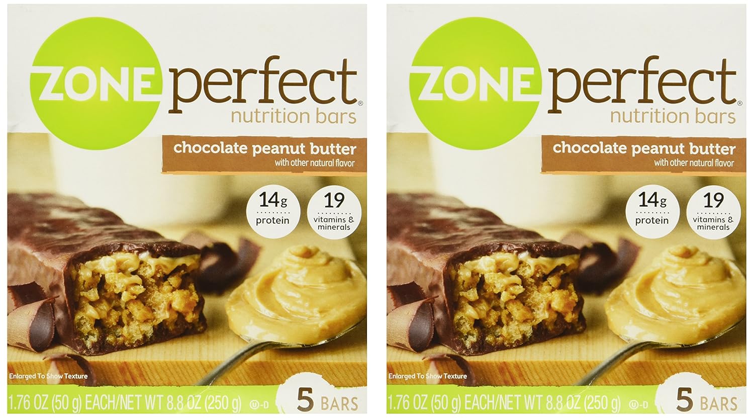 Zone Perfect Chocolate Peanut Butter 5 bars - Pack of 2- 8.8 0z each
