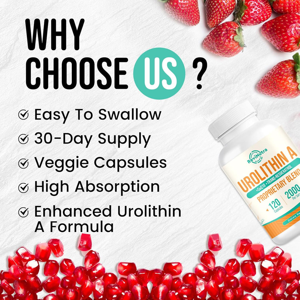 Urolithin A Supplement 2000MG, 120 Capsules B729906