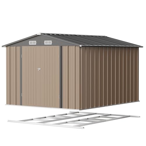 Patiowell 3 x 3 FT Outdoor Storage Shed with Sloping Roof, Grey F27529