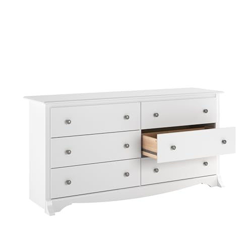 Prepac Rustic Ridge Farmhouse 6-Drawer Double Dresser, Brown X6434