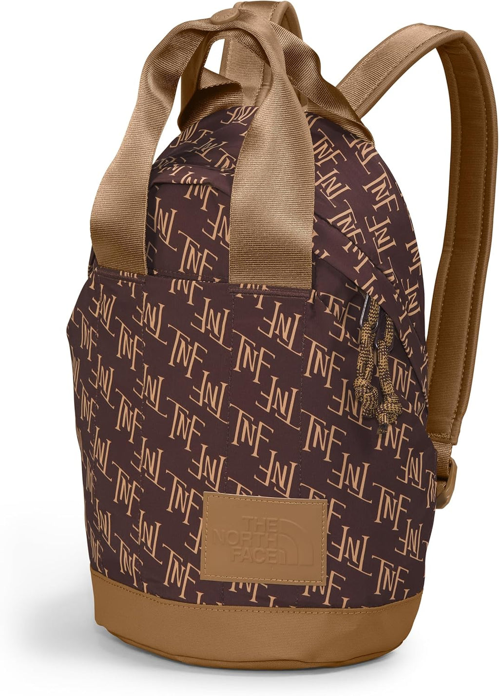 THE NORTH FACE Women's Never Stop Mini Backpack, TNF Monogram Print, Utility Brown B183