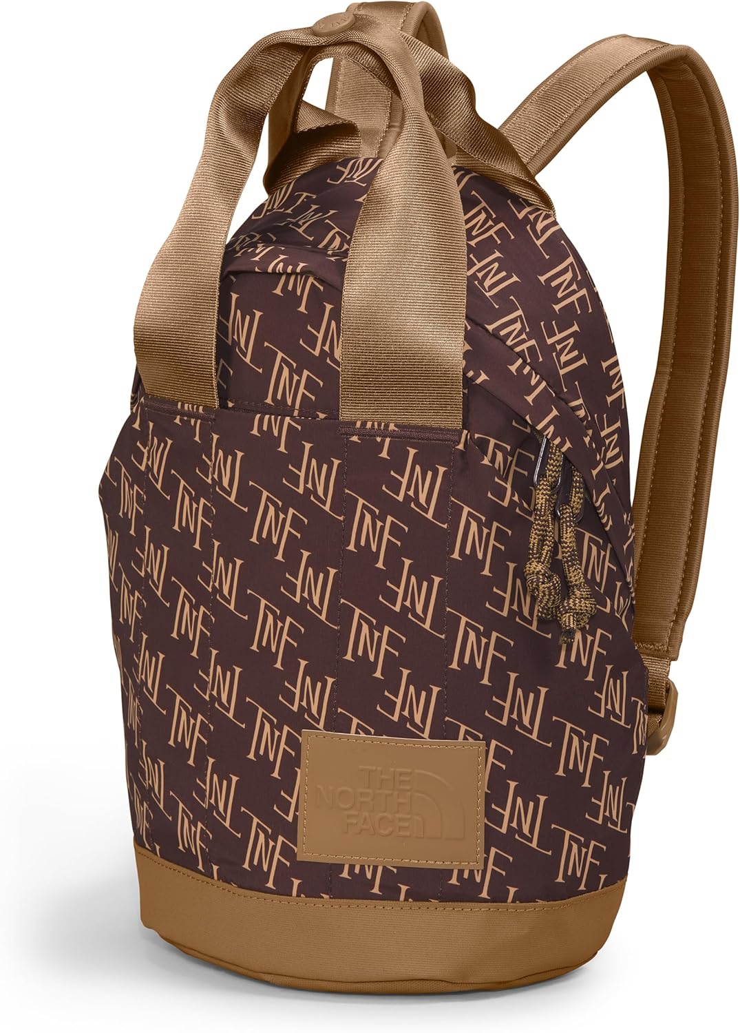 THE NORTH FACE Women's Never Stop Mini Backpack, TNF Monogram Print, Utility Brown B183