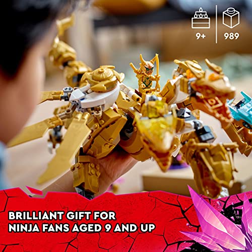 LEGO NINJAGO Lloyd’s Golden Ultra Dragon Toy with 9 Minifigures C49722