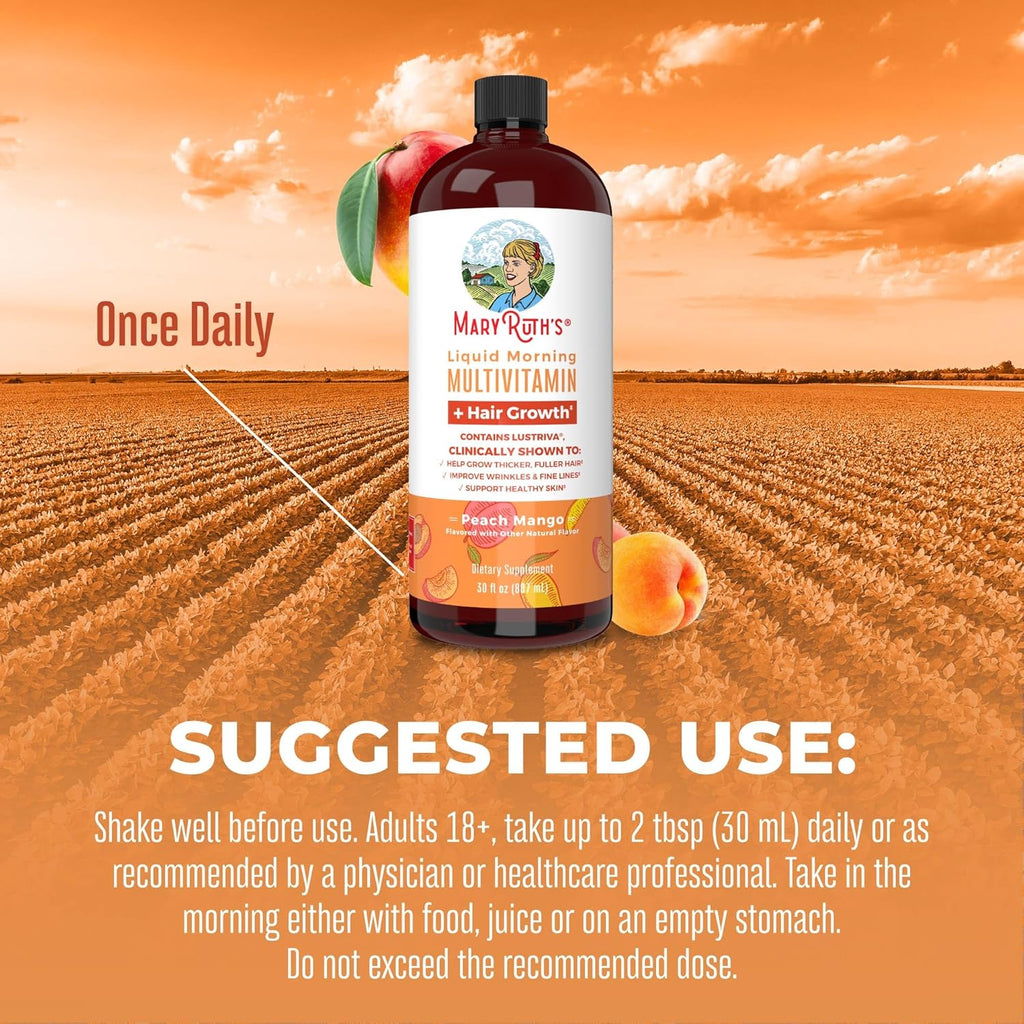 MaryRuth’s Nighttime Multimineral & Multivitamin Liquid with Hair Growth, Sugar-Free, Vegan J73444