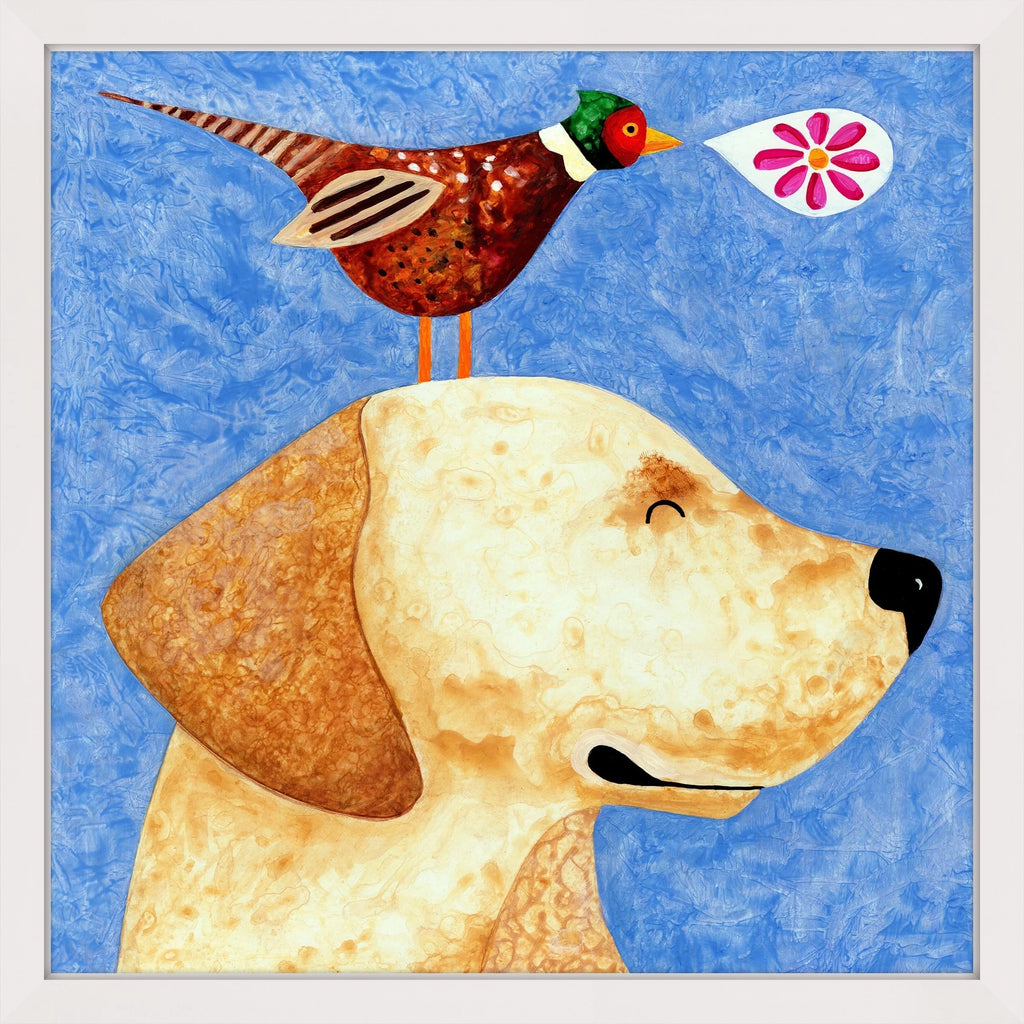 Marmont Hill Pheasant Meeting You Framed Painting Print by Janet Nelson S98045