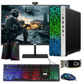 HP G3 Gaming Desktop PC, Intel Core i7 6th Gen, AMD RX 550 Graphics, 32GB RAM, 1TB SSD, MTG New 24 Inch Dual Monitor, RGB Keyboard Mouse, Speaker, Webcam, Win 10 Pro (Renewed)