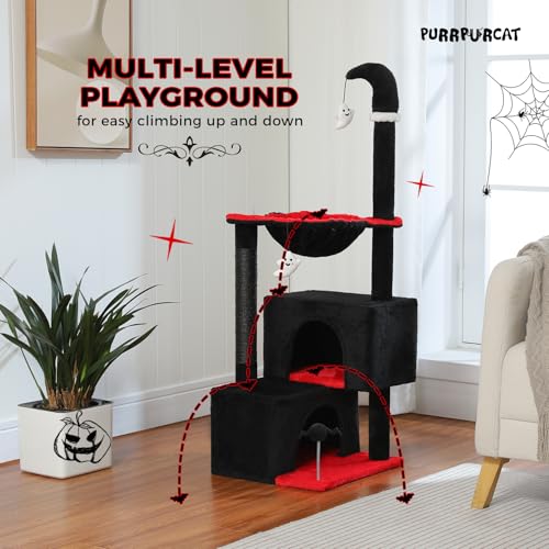 45-Inch Cat Tree with 2 Condos, Scratching Posts and Hammock F616