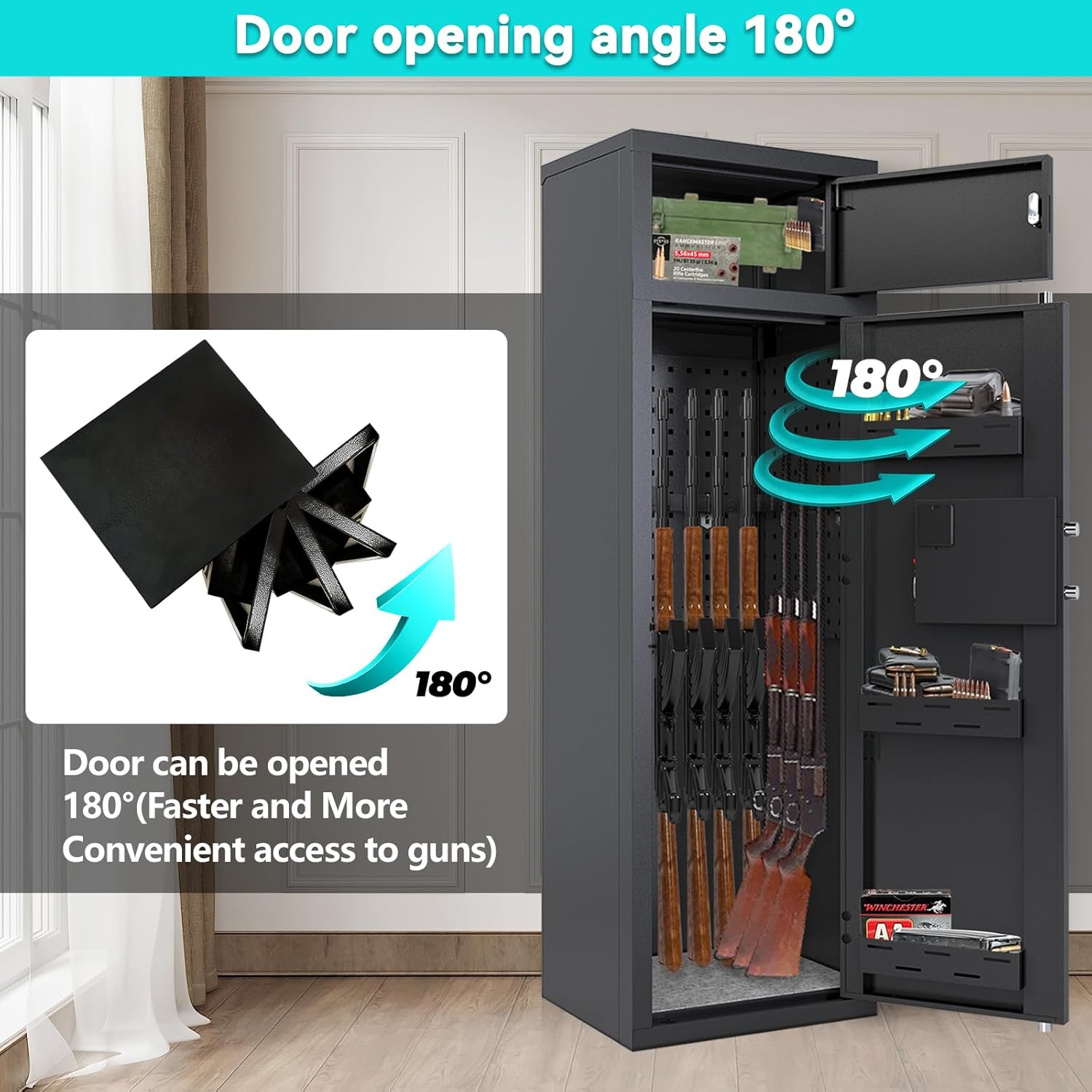 KAER 10-12 Gun Safe with Keypad for Rifles and Pistols T892