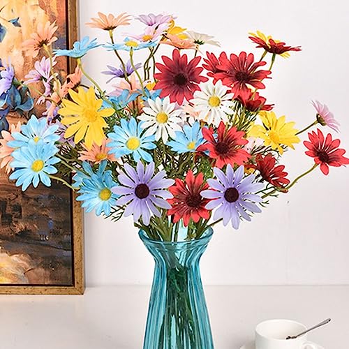 Artificial Silk Daisy Flowers UV Resistant Outdoor Decor (Orange) X7447