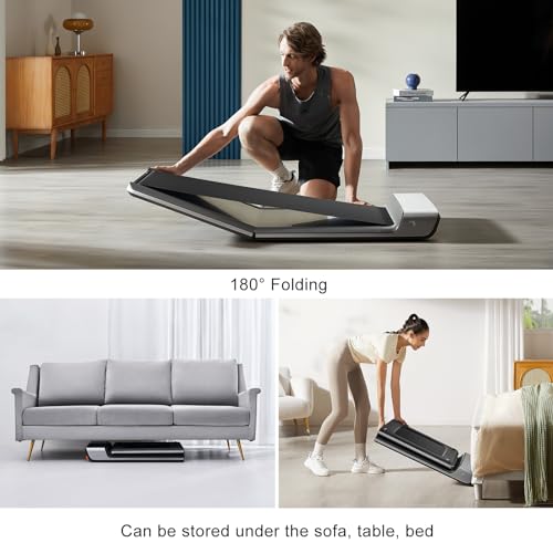 WALKINGPAD P1 Folding Treadmill, Ultra Slim with App & Remote Control, Grey O705