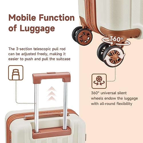 imiomo Luggage Sets 4 Piece Expandable Hardside Suitcase with Spinner Wheels TSA Lock Z60916