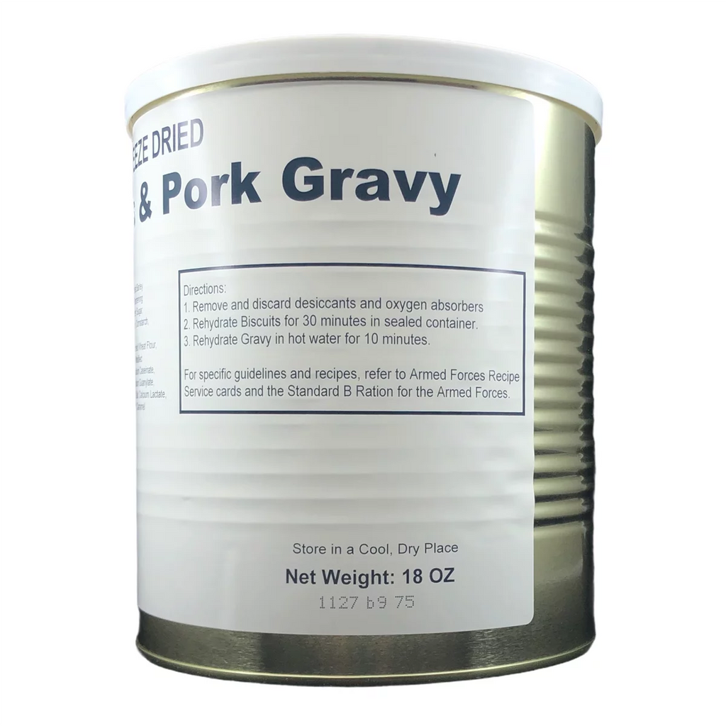 Freeze Dried Emergency Food Biscuits and Gravy 18oz Can R787475