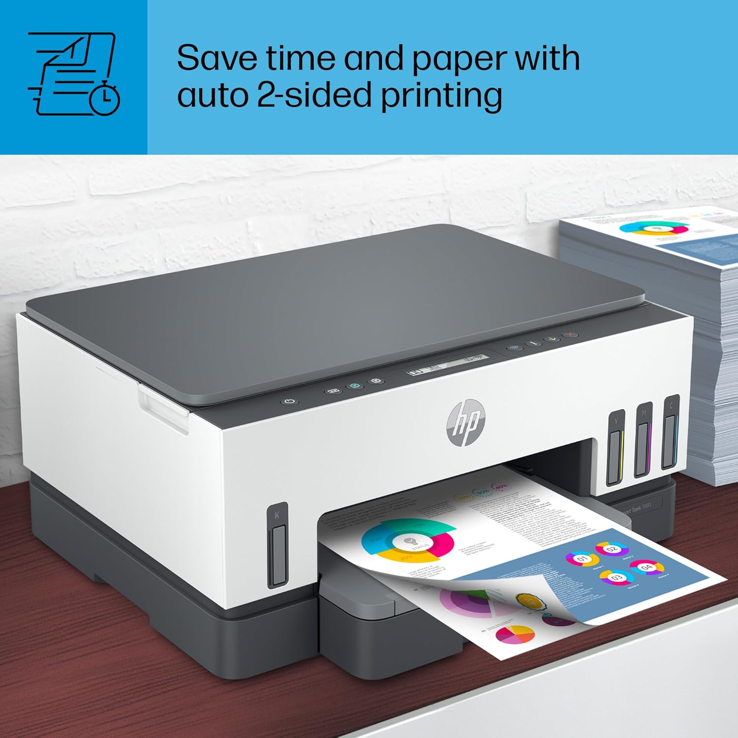 HP Smart Tank 7001 Wireless All-in-One Ink Tank Printer with Mobile Print, Scan, Copy A2098