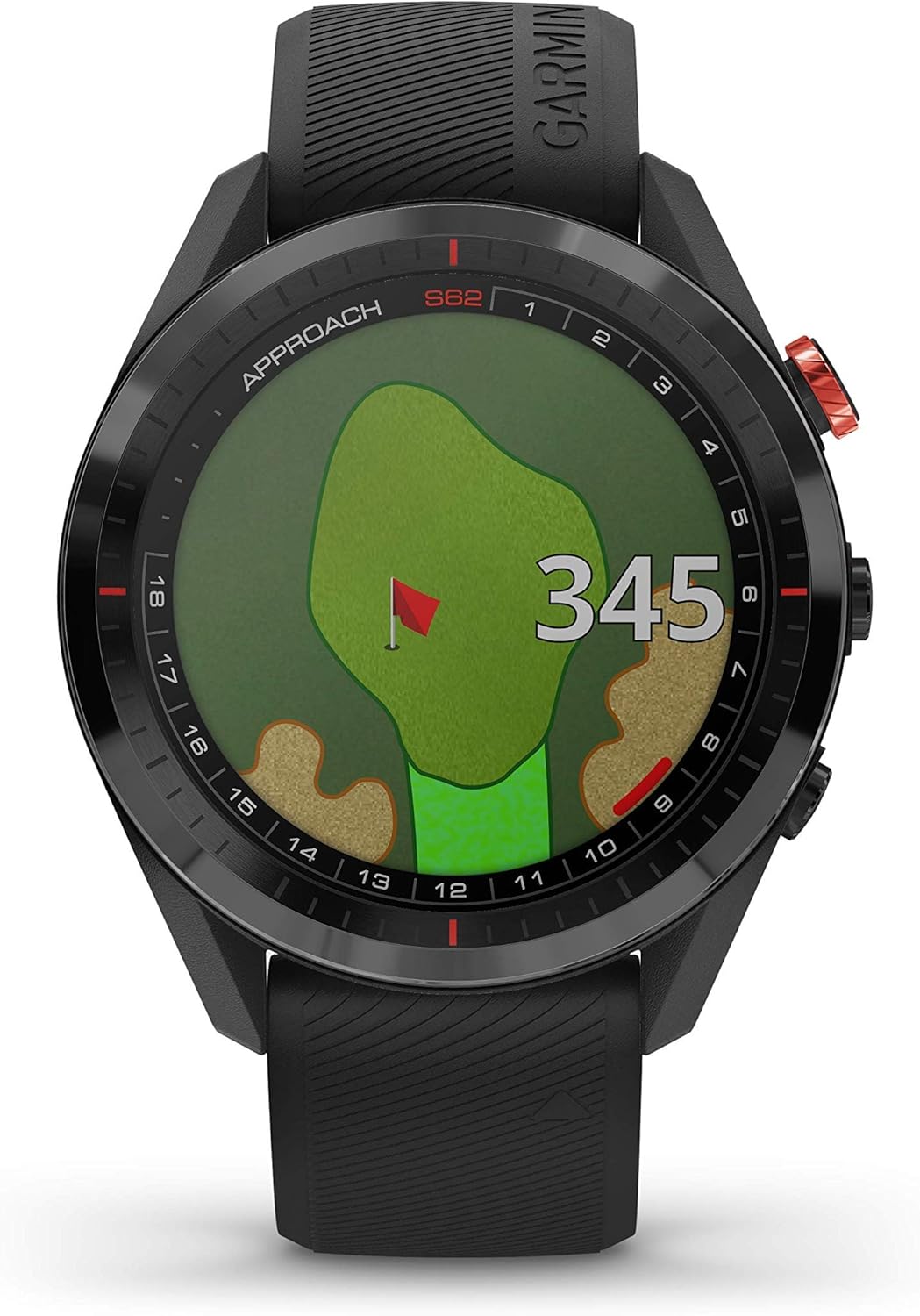 Garmin Approach S62 Golf GPS Watch, Virtual Caddie, Full Color Screen, Black (Renewed) R297
