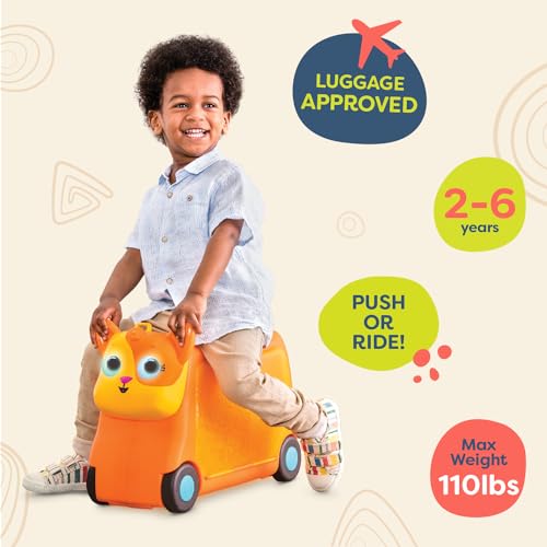 B. toys Gogo Ride-On Lolo Ride-On Cat Suitcase Kids Luggage for Travel 2 Years+ D482