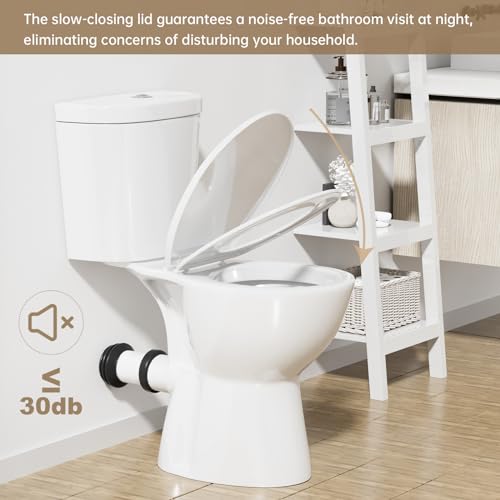 SUPERFLO Rear Outlet Toilet 19 Inch Tall with Tank, Includes Extension Pipe J4298