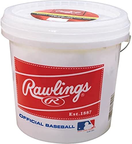 Rawlings Official League Recreational Use Practice Baseballs Youth 8U Bucket 24 Count I13020