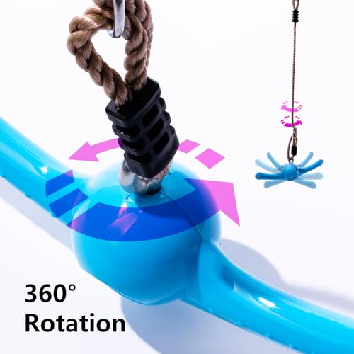 Ninja-Twister Swing Spins Set, 360° Handle Twist, Adjustable Slackline Attachments S13716