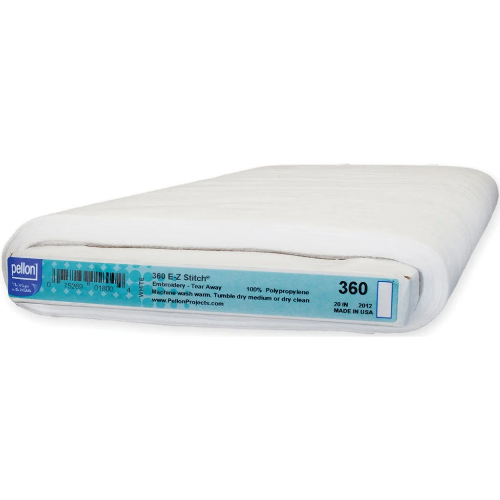 Pellon E-Z Stitch Embroidery Fabric Stabilizer, White 20" x 15 Yards by the Bolt 1 Pack
